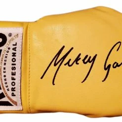 Iconsofboxing.com BOXING MEMORABILIA Mikey Garcia Autographed Reyes Yellow Boxing Glove In Black Signature