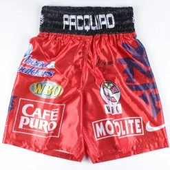 Iconsofboxing.com Manny Pacquiao Signed Fight Model Boxing Trunks (Pacquiao COA)