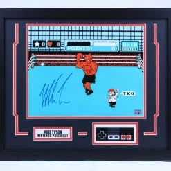 Iconsofboxing.com Mike Tyson Signed "Punch-Out!!!" 18x22 Custom Framed Photo Display With Nintendo Controller (Tyson Hologram) TOP FIGHTERS