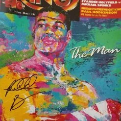 Iconsofboxing.com TOP FIGHTERS Riddick Bowe Signed Gorgeous 11x14 Photo JSA Coa