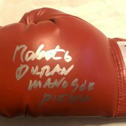 Iconsofboxing.com Roberto Duran Signed Everlast Boxing Glove Inscribed "Manos De Piedra" TOP FIGHTERS