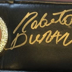 Iconsofboxing.com TOP FIGHTERS Roberto Duran & Sugar Ray Leonard Autographed WBA Championship Full Size Belt