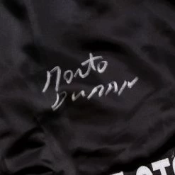 Iconsofboxing.com Roberto Duran & Tommy Hearns Signed Boxing Trunks (Beckett COA)