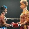Iconsofboxing.com TOP FIGHTERS Rocky 4 IV Vs Ivan Drago Abstract Pop Art Original Painting Cold War Stallone