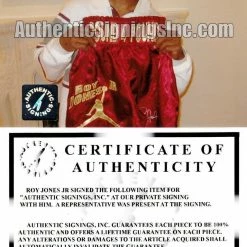 Iconsofboxing.com Roy Jones Jr., Autographed Custom Painted Boxing Trunks With ASI Certified, Picture Proof!