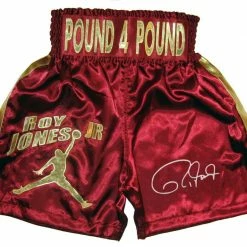 Iconsofboxing.com Roy Jones Jr., Autographed Custom Painted Boxing Trunks With ASI Certified, Picture Proof!