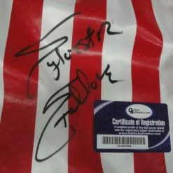 Iconsofboxing.com Sylvester Stallone Signed Autographed USA Boxing Shorts Trunks Rocky OA TOP FIGHTERS