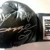 Iconsofboxing.com Sugar Ray Leonard And Roberto Duran, Hearns Autographed TUFFWEAR Black Boxing Glove In Silver