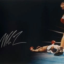 Iconsofboxing.com Mike Tyson Signed 12x24 Panoramic Knock Out Photo JSA ITP TOP FIGHTERS