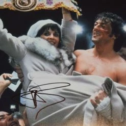 Iconsofboxing.com Sylvester Stallone Talia Shire Signed Autographed 11x14 Photo ROCKY Adrian COA
