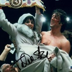 Iconsofboxing.com Sylvester Stallone Talia Shire Signed Autographed 8x10 Photo ROCKY Actress Beckett BAS COA