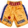 Iconsofboxing.com Tommy "Hitman" Hearns Signed Boxing Trunks (Beckett COA) TOP FIGHTERS
