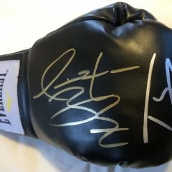Iconsofboxing.com TOP FIGHTERS Tyson Fury Vs Wilder Signed Black Everlast Boxing Glove Boxing Autograph Memorabilia