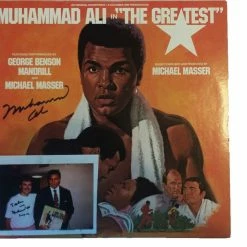 Iconsofboxing.com TOP FIGHTERS Muhammad Ali Autographed Rare Record Album Cover Hand Signed In Blue Ink With Photo Proof