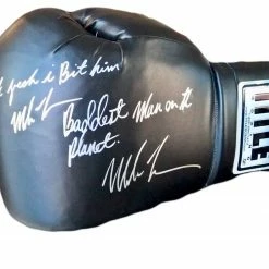 Iconsofboxing.com Mike Tyson Autographed Huge 22 Inch Title Boxing Glove Photo Proof