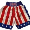Iconsofboxing.com Carl Weathers Signed Custom Boxing Trunks Inscribed "Apollo Creed" BOXING MEMORABILIA