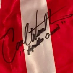 Iconsofboxing.com Carl Weathers Signed Custom Boxing Trunks Inscribed "Apollo Creed" BOXING MEMORABILIA