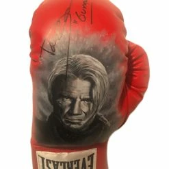 Iconsofboxing.com Dolph Lundgren Hand Painted And Autographed Everlast Boxing Glove Inscribed "Gunner" BOXING MEMORABILIA