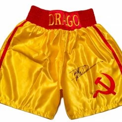 Iconsofboxing.com BOXING MEMORABILIA Dolph Lundgren Hand Made Autographed Everlast Boxing Glove Inscribed "Drago"