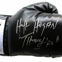 Iconsofboxing.com Hulk Hogan Signed Everlast Boxing Glove Inscribed "Thunder Lips" (JSA COA) BOXING MEMORABILIA