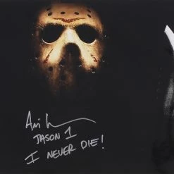 Iconsofboxing.com Ari Lehman Signed Jason "Friday The 13th" 11x14 Photo Inscribed "I Never Die!" (PA COA)
