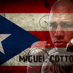 Iconsofboxing.com TOP FIGHTERS Miguel Cotto Signed Puerto Rico Custom Made Boxing Robe JSA, ASI