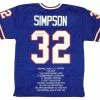 Iconsofboxing.com BOXING MEMORABILIA O.J. Simpson Signed Bills Career Highlight Stat Jersey (JSA COA)