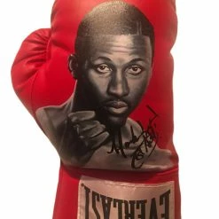 Iconsofboxing.com BOXING MEMORABILIA Mark Breland Autographed And Painted Everlast Boxing Glove
