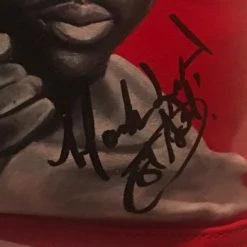 Iconsofboxing.com BOXING MEMORABILIA Mark Breland Autographed And Painted Everlast Boxing Glove