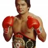 Iconsofboxing.com Roberto Duran Autographed Silver Signed Red Everlast Boxing Glove Large Signature