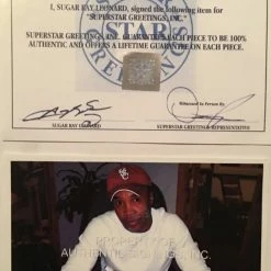 Iconsofboxing.com BOXING MEMORABILIA Sugar Ray Leonard Autographed Everlast Boxing Glove With ASI And JSA Cert