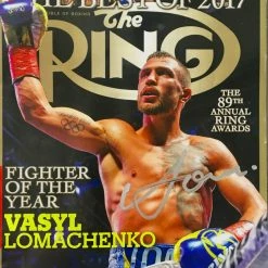 Iconsofboxing.com Boxer Vasyl Lomachenko Autographed Ring Magazine In Silver Signature, Photo Proof