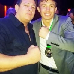 Iconsofboxing.com Boxer Gennady Golovkin Autographed Black Boxing Glove In Silver Signature JSA