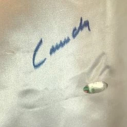 Iconsofboxing.com Cassius Clay Autographed Custom Made White Boxing Robe Signed In Black, Steiner Card BOXING MEMORABILIA