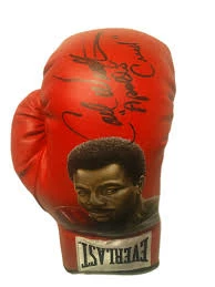 Iconsofboxing.com Carl Weathers Hand Painted And Autographed Everlast Boxing Glove Inscribed "Apollo Creed"