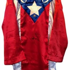 Iconsofboxing.com TOP FIGHTERS Miguel Cotto Signed Puerto Rico Custom Made Boxing Robe JSA, ASI