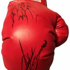 Iconsofboxing.com Deontay Wilder Dual Signed Artur Szpilka Red Everlast Autographed Boxing Glove