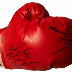 Iconsofboxing.com Deontay Wilder Dual Signed Artur Szpilka Red Everlast Autographed Boxing Glove