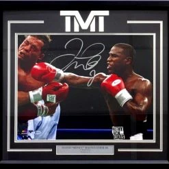 Iconsofboxing.com Floyd Mayweather Jr. Signed Arturo Gatti Fight 22x27 Custom Frame Photo Display, Beckett