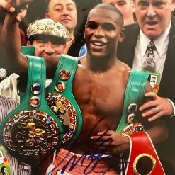 Iconsofboxing.com Floyd Mayweather Jr. Autographed Photo 11x14 Size Young Floyd