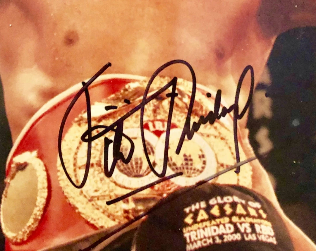 Iconsofboxing.com TOP FIGHTERS Felix "Tito" Trinidad Signed Autographed 11x14 Boxing Photo PSA/DNA