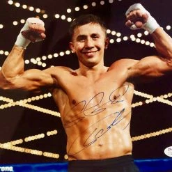 Iconsofboxing.com Gennady Golovkin Triple GGG Autographed 8x10 Photo JSA BOXING MEMORABILIA