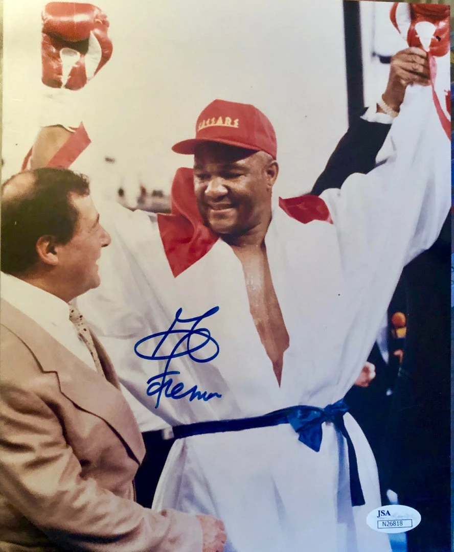 Iconsofboxing.com George Foreman Signed Autographed 8X10 Boxing Photo JSA TOP FIGHTERS