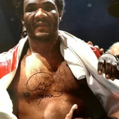 Iconsofboxing.com TOP FIGHTERS George Foreman Signed Autographed 25 X 30 Poster Size Photo