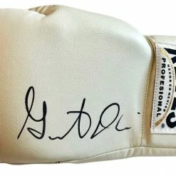 Iconsofboxing.com Gervonta "TANK" Davis Autographed All White Reyes Rare Autographed Boxing Gloves JSA