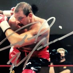 Iconsofboxing.com TOP FIGHTERS Lennox Lewis Vs Tommy Morrison Signed Autographed 8x10 Boxing Photo