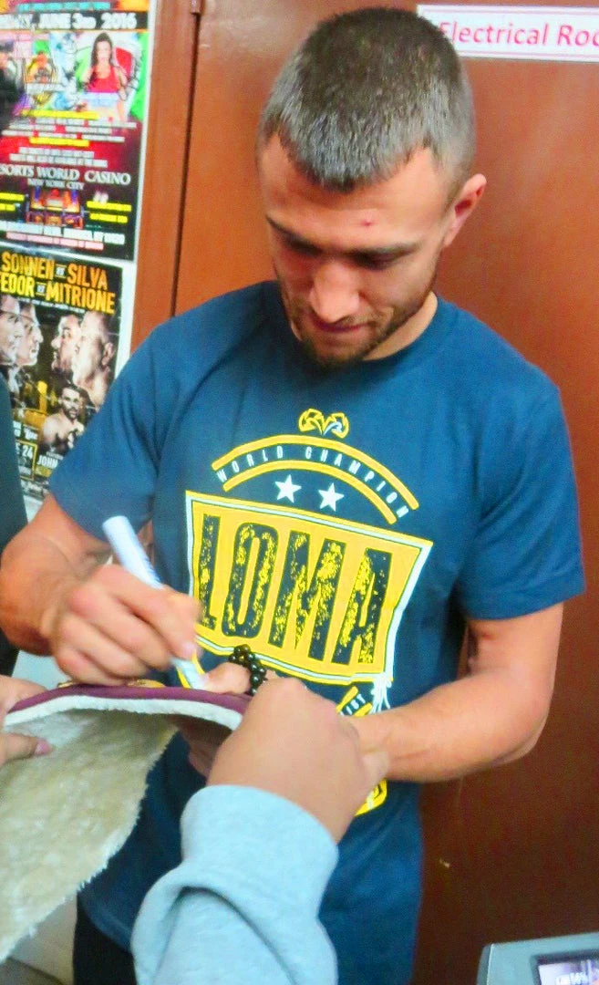 Iconsofboxing.com Vasyl Lomachenko Autographed Championship Boxing WBO Belt In Silver Signature