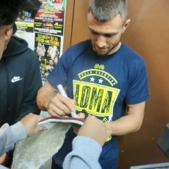 Iconsofboxing.com Vasyl Lomachenko Autographed Championship Boxing WBA Belt In Gold Signature