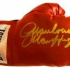 Iconsofboxing.com Marvin Hagler Autographed Red Everlast Boxing Glove In Rare Gold TOP FIGHTERS