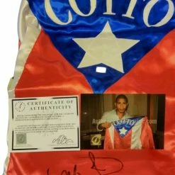 Iconsofboxing.com TOP FIGHTERS Miguel Cotto Signed Puerto Rico Custom Made Boxing Robe JSA, ASI
